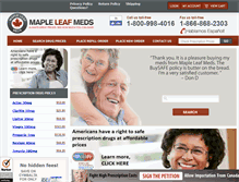 Tablet Screenshot of mapleleafmeds.com